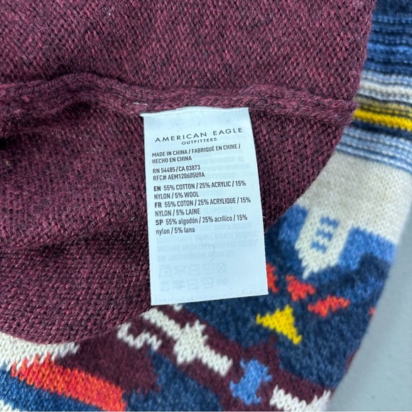American Eagle Pullover Hoodie Sweater Southwestern Men's Small Cotton Wool - Picture 6 of 9